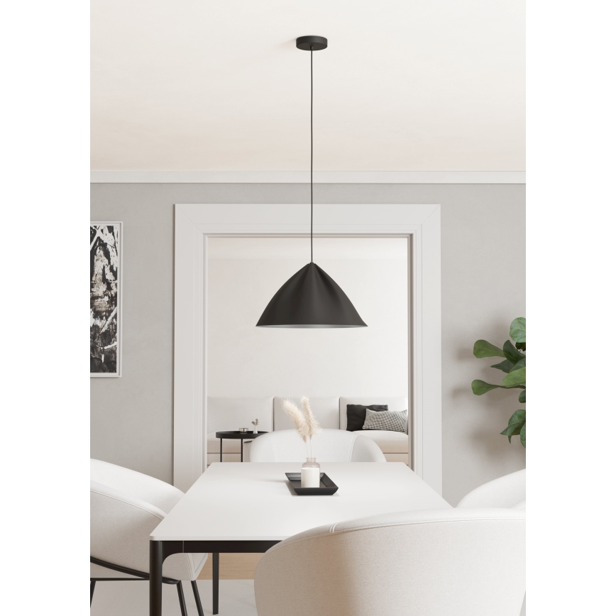 Eglo - Lestenec na vrvici 1xE27/40W/230V črna