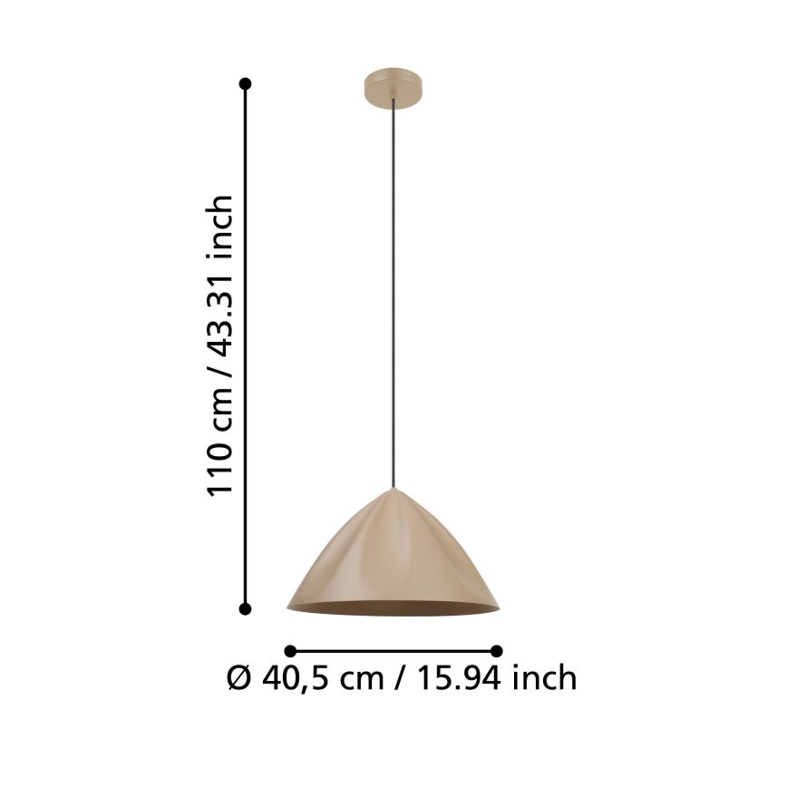 Eglo - Lestenec na vrvici 1xE27/40W/230V krem barva
