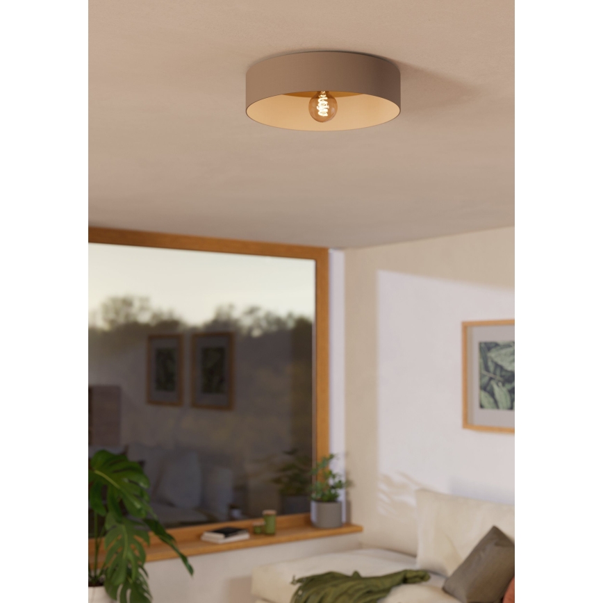 Eglo 900838 - Stropna svetilka DUAIA 1xE27/40W/230V rjava
