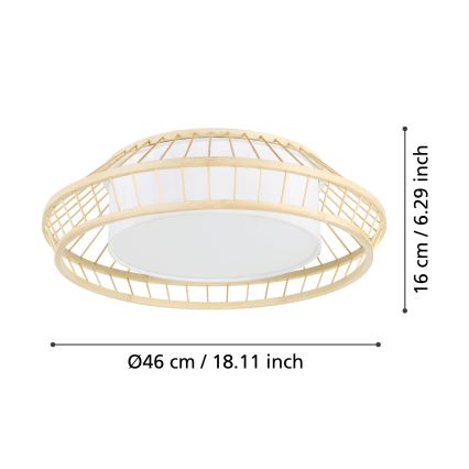 Eglo - LED RGBW Zatemnitvena stropna svetilka LED/22W/230V 2700-6500K