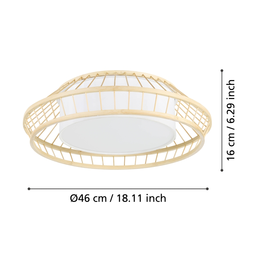 Eglo - LED RGBW Zatemnitvena stropna svetilka LED/22W/230V 2700-6500K