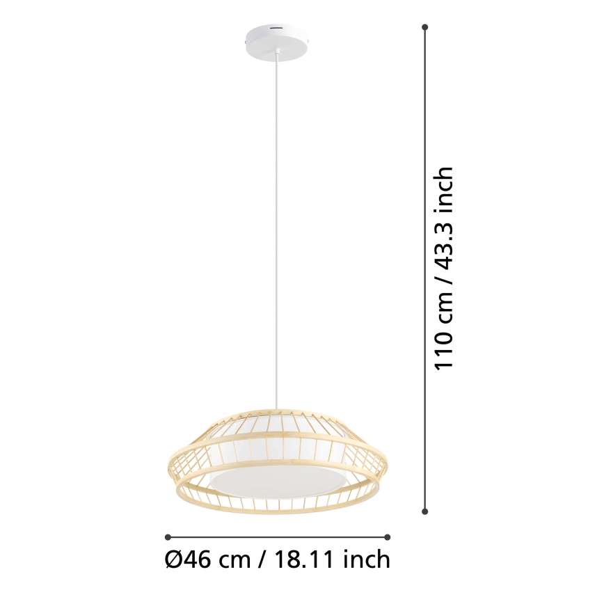 Eglo - LED RGBW Zatemnitveni lestenec na vrvici LED/22W/230V 2700-6500K
