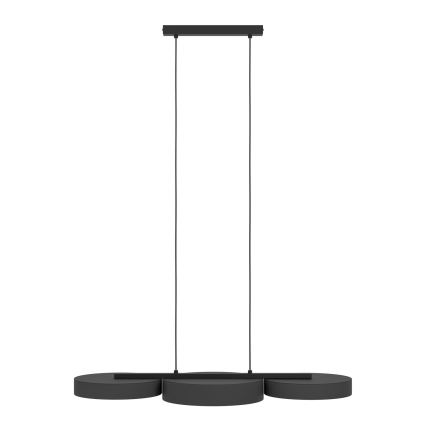Eglo - LED RGBW Zatemnitveni lestenec na vrvici 3xLED/7,5W/230V 2700-6500K črna
