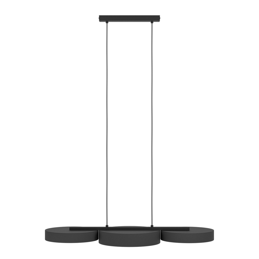 Eglo - LED RGBW Zatemnitveni lestenec na vrvici 3xLED/7,5W/230V 2700-6500K črna