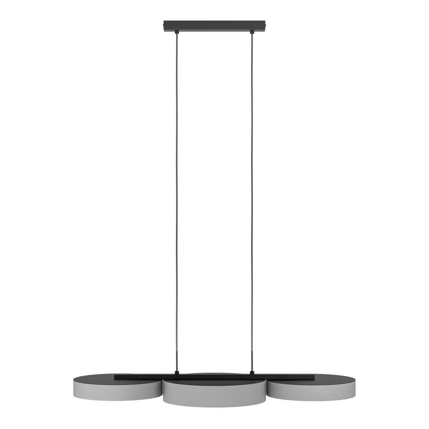 Eglo - LED RGBW Zatemnitveni lestenec na vrvici 3xLED/7,5W/230V 2700-6500K siva