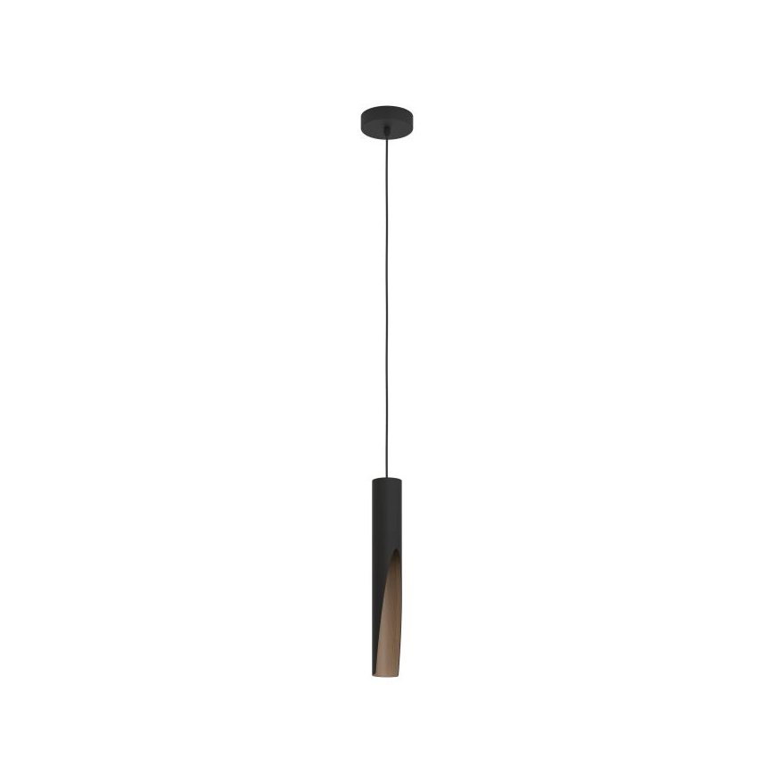 Eglo - LED Lestenec na vrvici 1xGU10/4,5W/230V črna/rjava