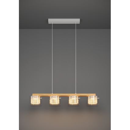 Eglo - LED RGBW Zatemnitveni lestenec na vrvici 4xLED/3,7W/230V 2700-6500K
