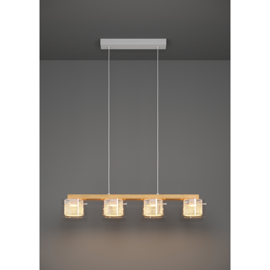 Eglo - LED RGBW Zatemnitveni lestenec na vrvici 4xLED/3,7W/230V 2700-6500K