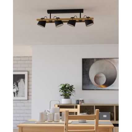 Eglo - LED RGBW Zatemnitveni nadgradni lestenec 4xLED/3,7W/230V 2700-6500K