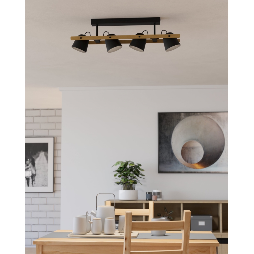 Eglo - LED RGBW Zatemnitveni nadgradni lestenec 4xLED/3,7W/230V 2700-6500K