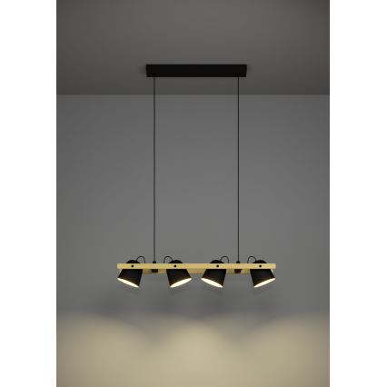 Eglo - LED RGBW Zatemnitveni lestenec na vrvici 4xLED/3,7W/230V 2700-6500K