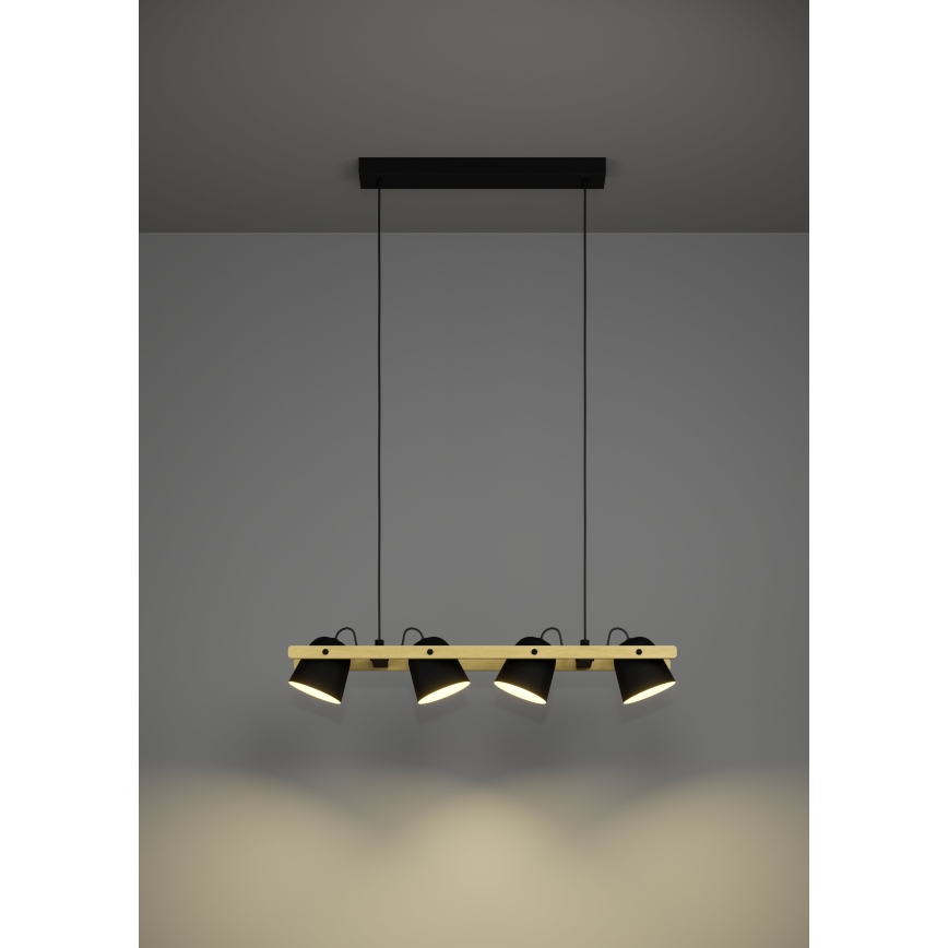 Eglo - LED RGBW Zatemnitveni lestenec na vrvici 4xLED/3,7W/230V 2700-6500K