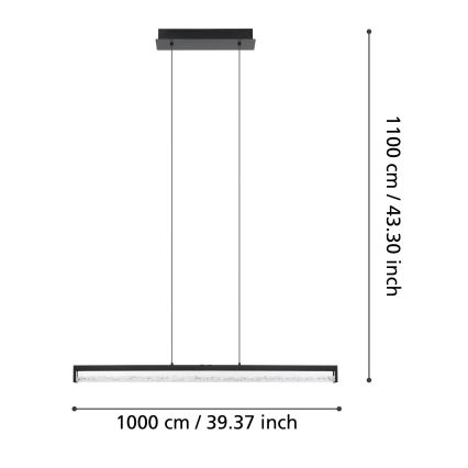 Eglo - LED Zatemnitveni lestenec na vrvici LED/36W/230V 2700 - 5000K