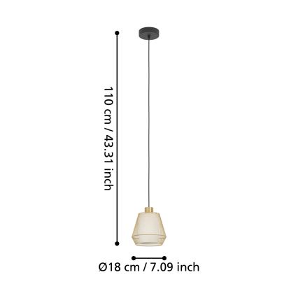 Eglo - Lestenec na vrvici 1xE27/40W/230V