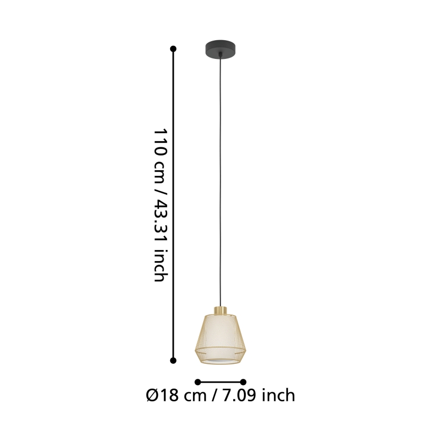 Eglo - Lestenec na vrvici 1xE27/40W/230V