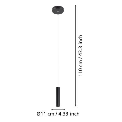 Eglo - LED Lestenec na vrvici LED/5W/230V