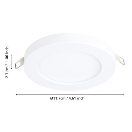 Eglo - LED Vgradna svetilka LED/5,5W/230V 4000K bela