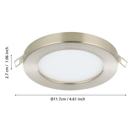 Eglo - LED Vgradna svetilka LED/5,5W/230V 4000K krom