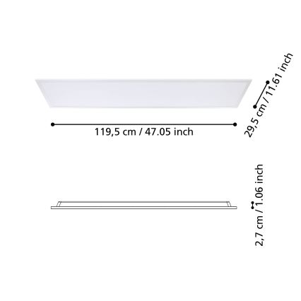 Eglo - LED Nadgradni panel LED/34,5W/230V 120x30 cm