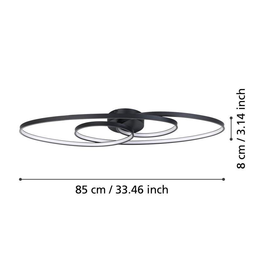 Eglo - LED Zatemnitvena stropna svetilka LED/38W/230V