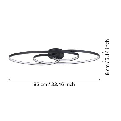 Eglo - Zatemnljiva LED stropna svetilka LED/38W/230V