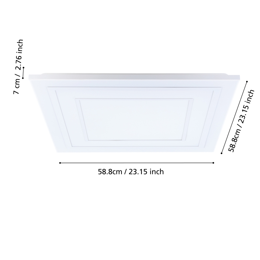 Eglo - LED RGBW Zatemnitvena stropna svetilka LED/29W/230V 3000-6500K + Daljinski upravljalnik