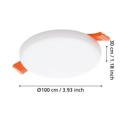 Eglo - LED Kopalniška vgradna svetilka LED/5,5W/230V pr. 10 cm IP65