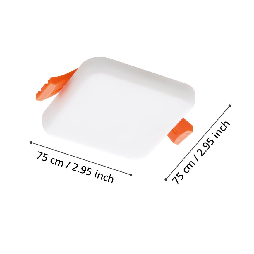 Eglo - LED Kopalniška vgradna svetilka LED/4,5W/230V 7,5x7,5 cm IP65