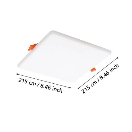 Eglo - LED Kopalniška vgradna svetilka LED/18W/230V 21,5x21,5 cm IP65