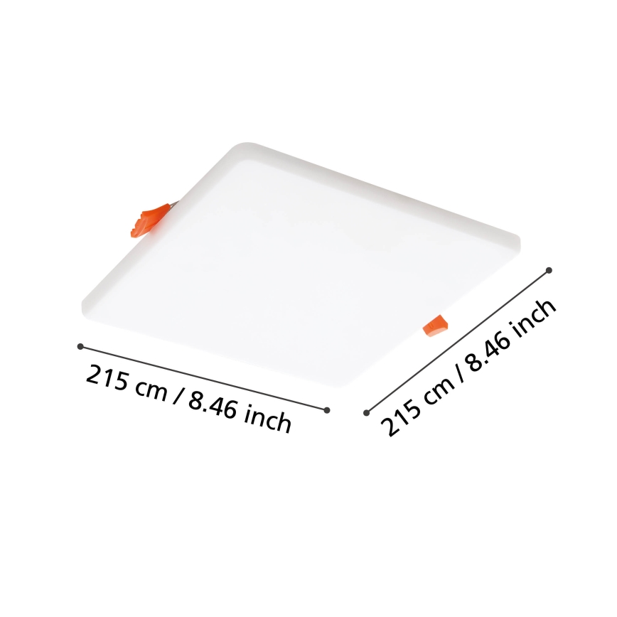 Eglo - LED Kopalniška vgradna svetilka LED/18W/230V 21,5x21,5 cm IP65