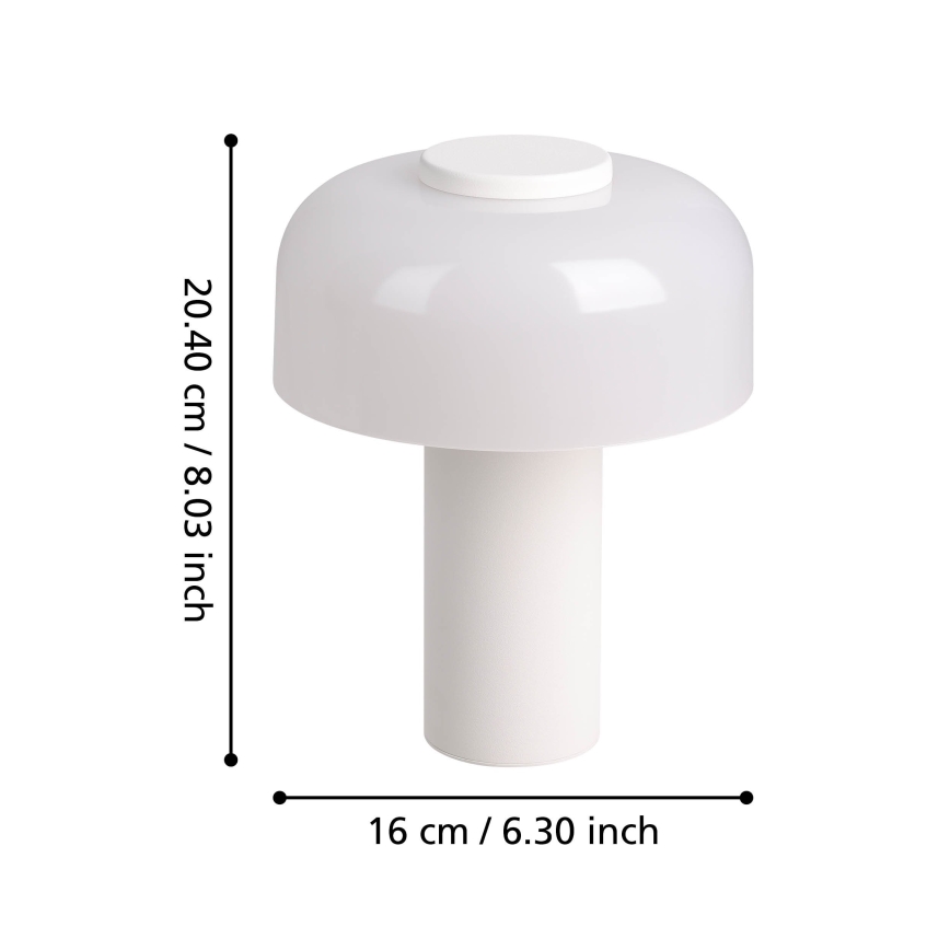 Eglo - LED Zatemnitvena zunanja svetilka na dotik LED/2,25W/5V 2400-4000K 5200 mAh IP44 bela
