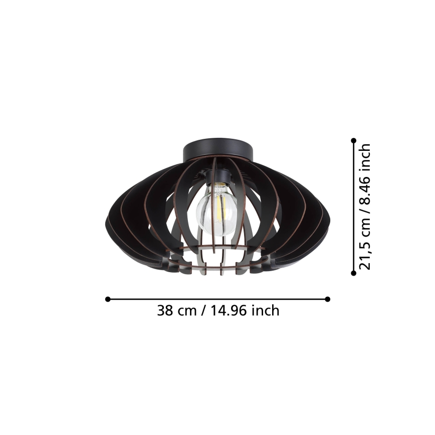 Eglo - Stropna svetilka 1xE27/40W/230V pr. 38 cm črna