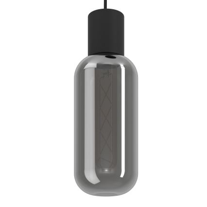 Eglo - viseči lestenec na kablu 3xE27/4W/230V, črna/dimljeno steklo