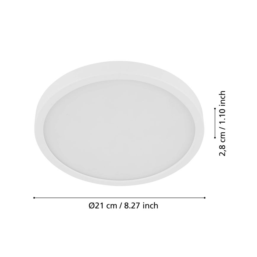 Eglo - LED Stropna svetilka s senzorjem FUEVA LED/17W/230V 3000K ø  21cm