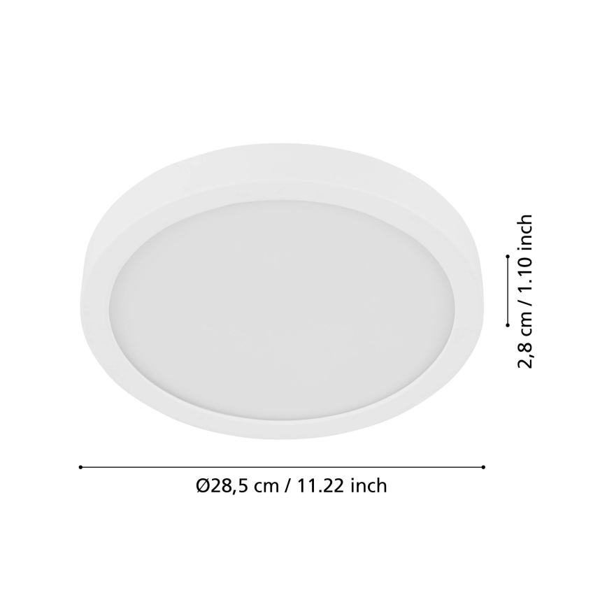 Eglo - LED Stropna svetilka s senzorjem FUEVA LED/17W/230V 3000K ø 28,5 cm