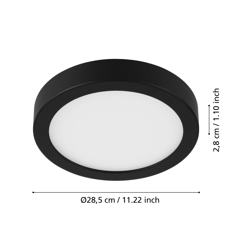 Eglo - LED Stropna svetilka s senzorjem LED/20,5W/230V 3000K črna