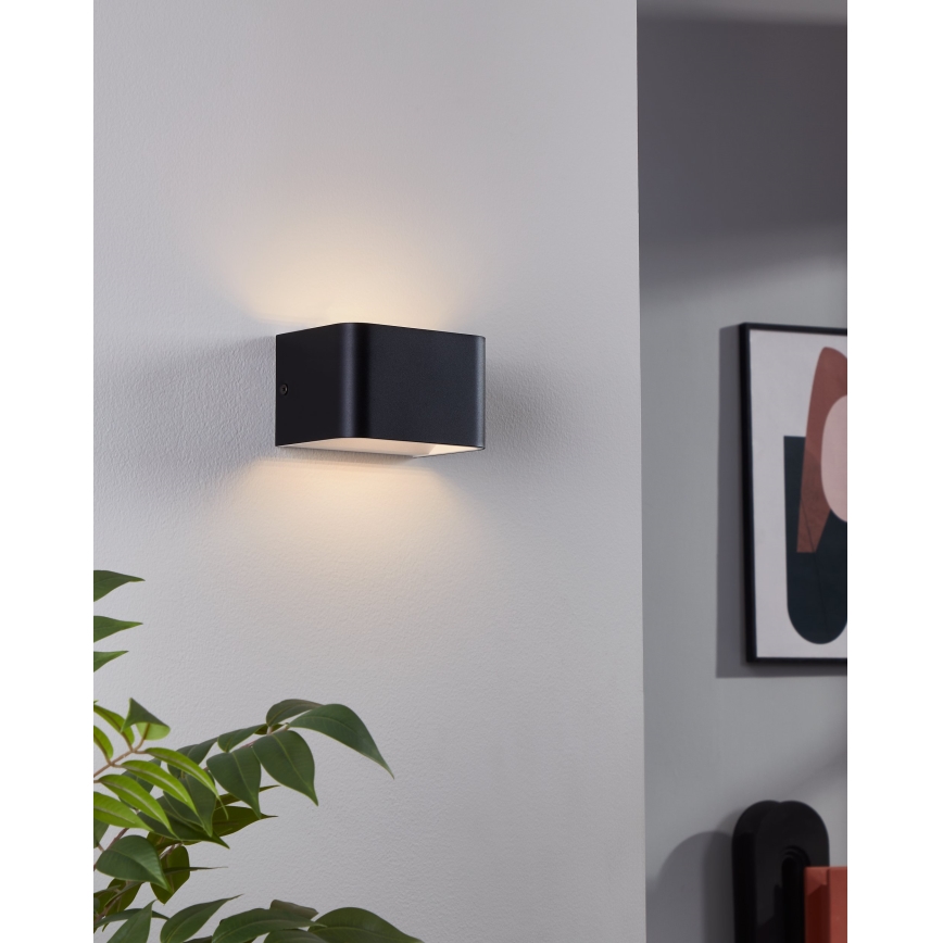 Eglo - LED Stenska svetilka LED/6W/230V 3000K črna