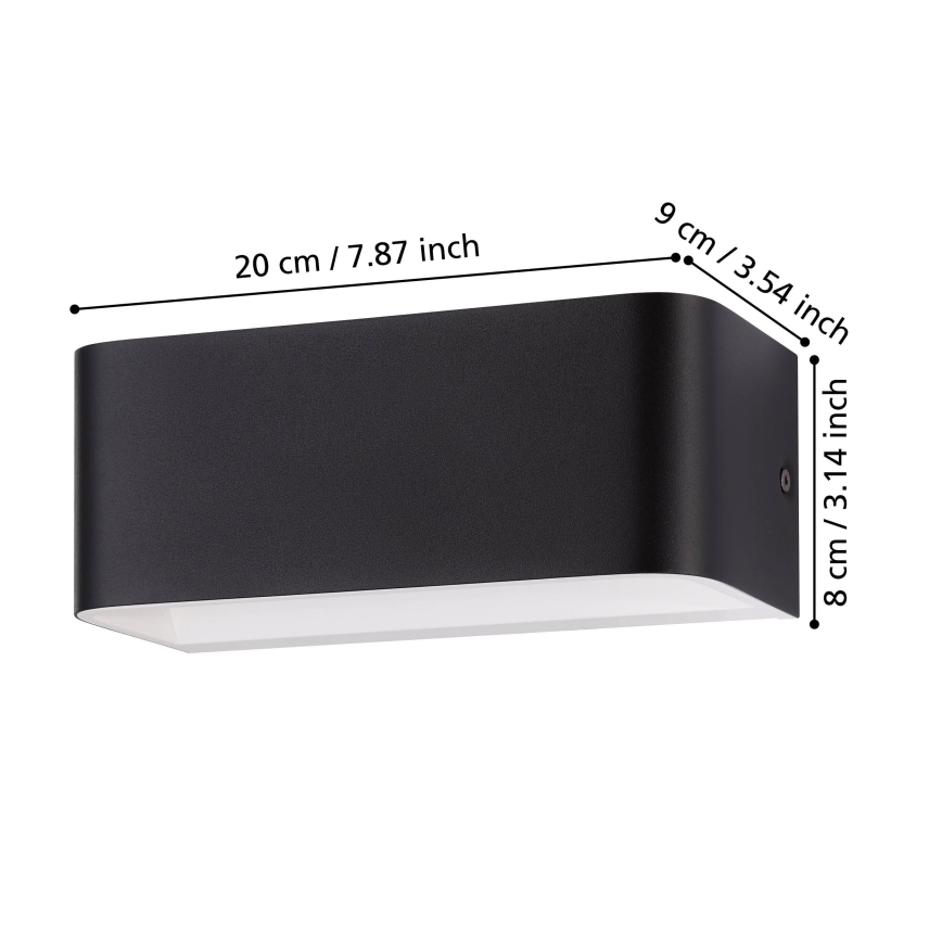 Eglo - LED Stenska svetilka LED/10W/230V 3000K črna