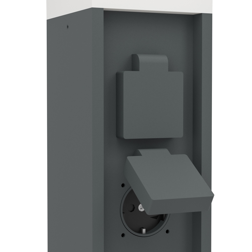 Eglo - Zunanja svetilka z dvema vtičnicama 1xE27/25W/230V IP54 antracit