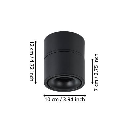 Eglo - LED Reflektor LED/8W/230V 3000K črna