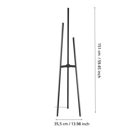 Eglo - Stoječa LED svetilka LED/30W/230V črna
