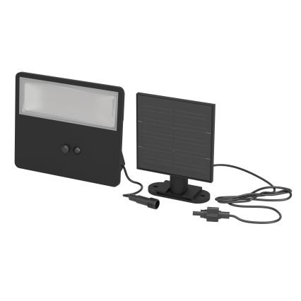 Eglo - LED solarna stenska svetilka s senzorjem LED/6,7W/3,7V 2400 mAh IP44 črna