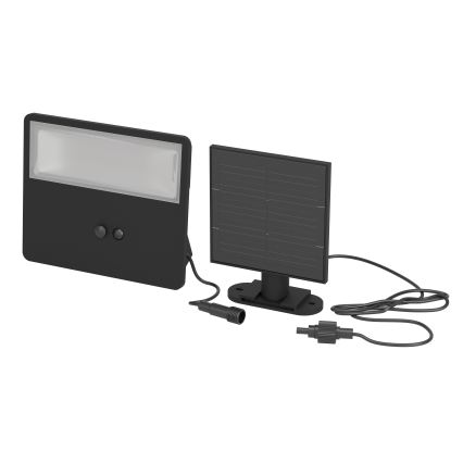 Eglo - sončna LED stenska svetilka s senzorjem LED/8,7W/3,7V 3600 mAh IP44 črna