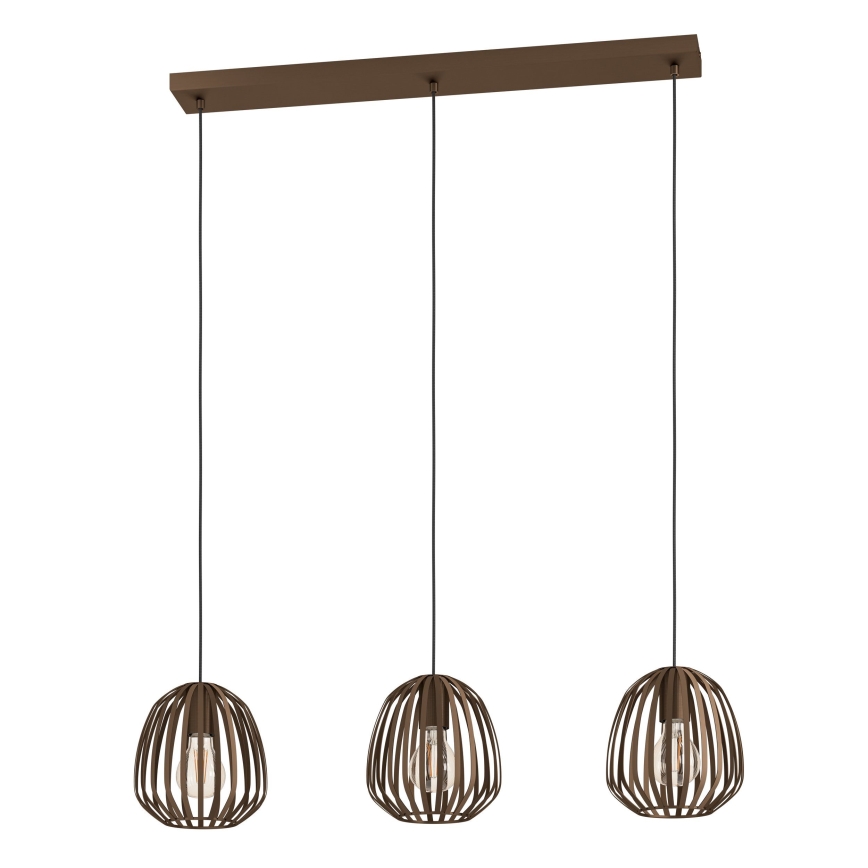 Eglo - Viseči lestenec na vrvici 3xE27/40W/230V, bronzen