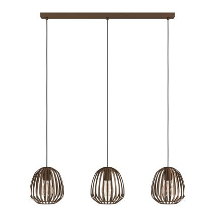 Eglo - Viseči lestenec na vrvici 3xE27/40W/230V, bronzen