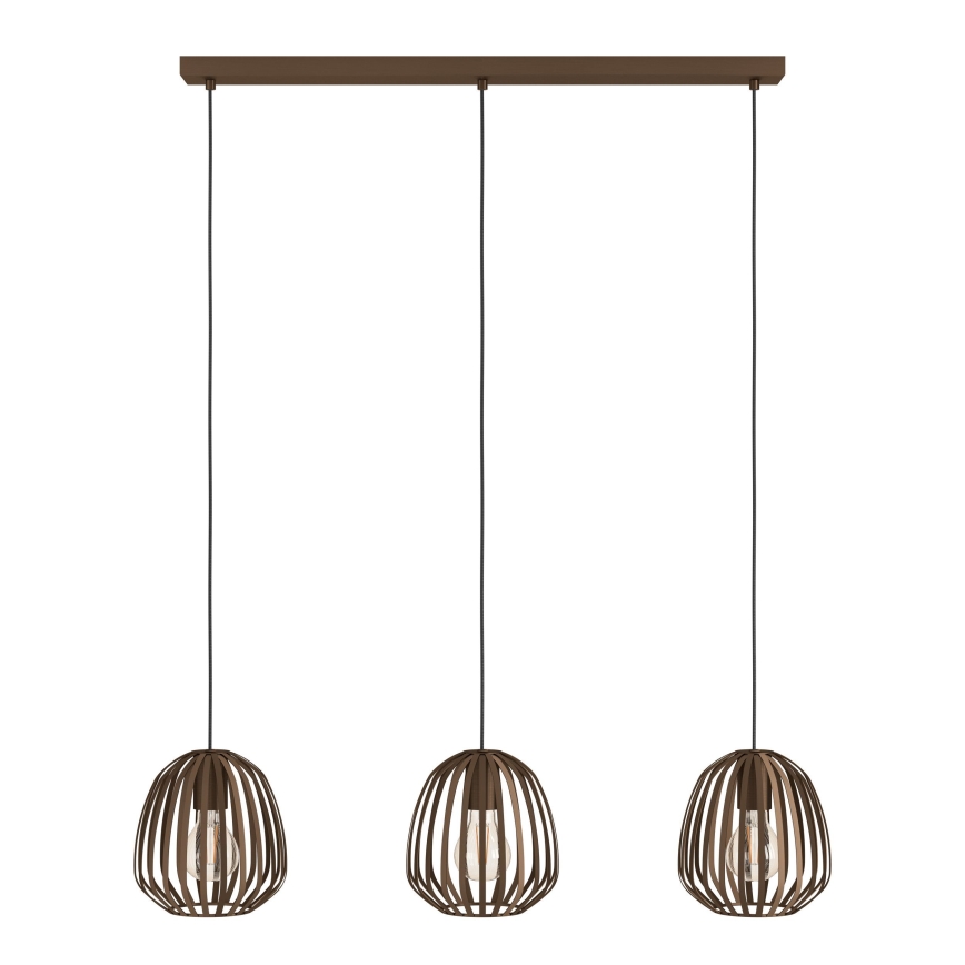 Eglo - Viseči lestenec na vrvici 3xE27/40W/230V, bronzen