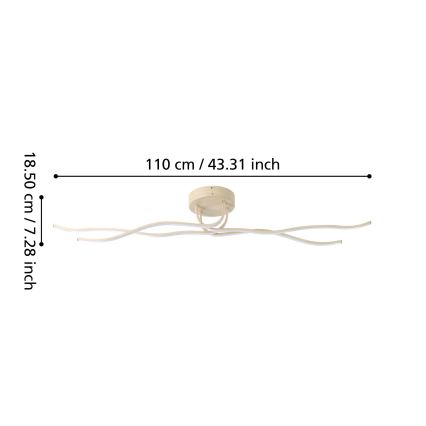 Eglo - LED stropna svetilka LED/37W/230V rjava
