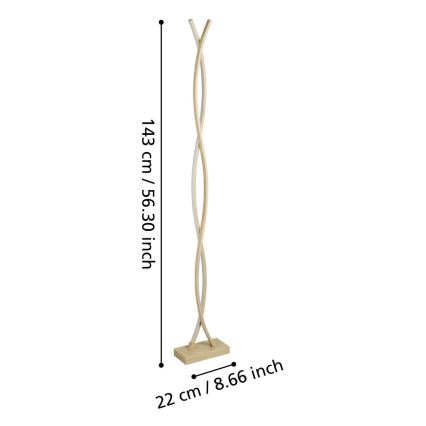 Eglo - LED stoječa svetilka LED/36W/230V zlata
