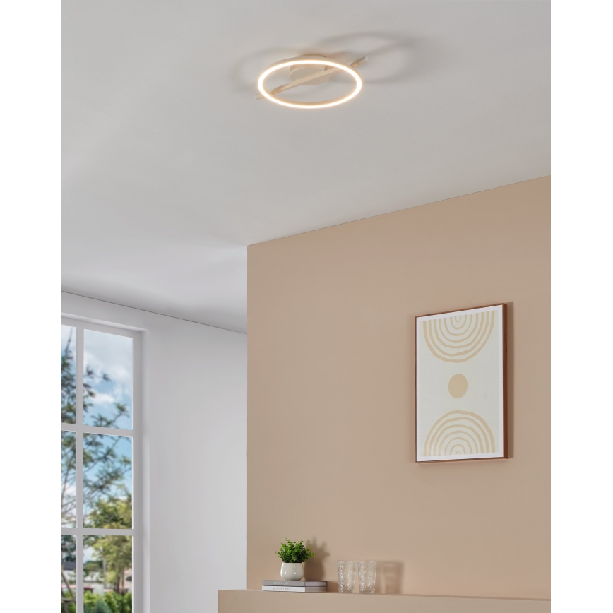 Eglo - LED RGBW Zatemnitvena stropna svetilka LED/17W/230V 2700-6500K bela + Daljinski upravljalnik