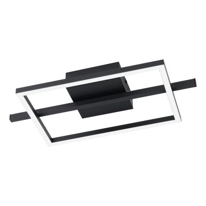 Eglo - LED RGBW Zatemnitvena stropna svetilka LED/17W/230V 2700-6500K črna + Daljinski upravljalnik